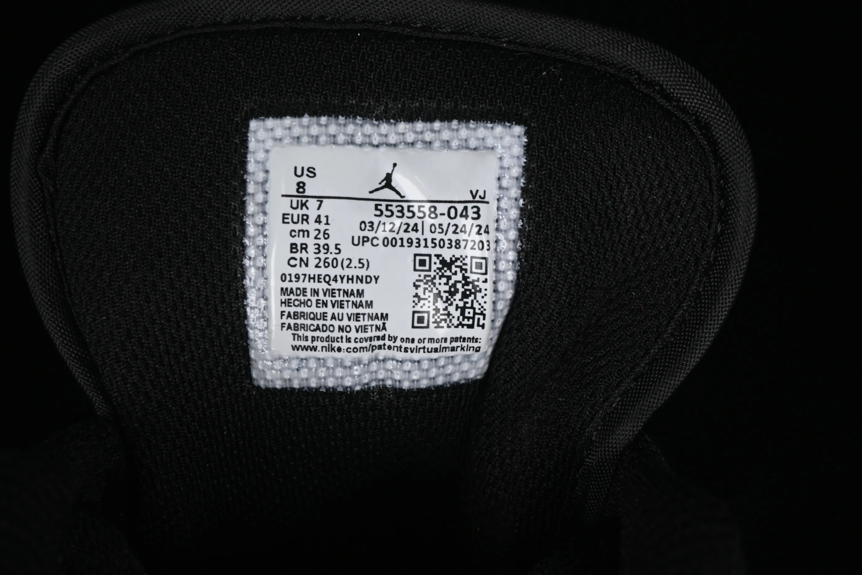 All categories Air Jordan Jordan series basketball shoes Air Jordan 1 Low Air Jordan 1 Low AJ1 Joe 1 black and white low-top retro basketball shoes 553558-043
